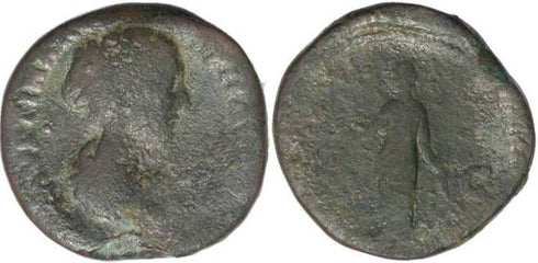Roman Empire Faustina II AE Sestertius